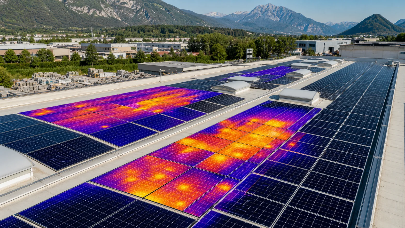 Ispezione termica fotovoltaico con drone Matrice 4T